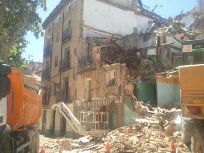 Apudepa denuncia que el derribo de la casa de San Pedro el Viejo se ha realizado sin la autorización de Patrimonio